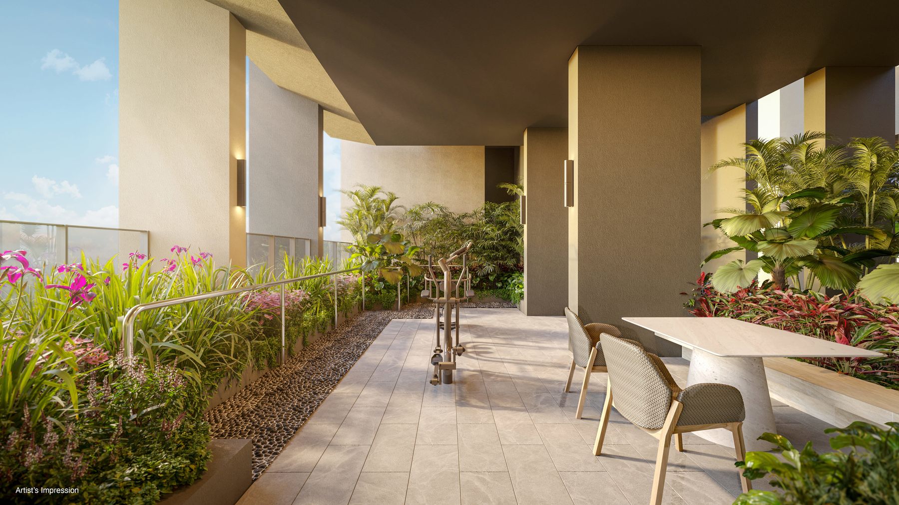 Garden terrace with outdoor seating