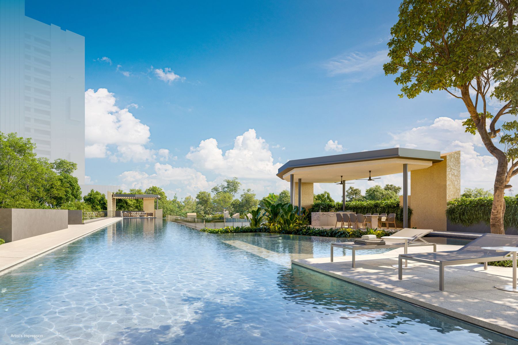 Poolside cabana